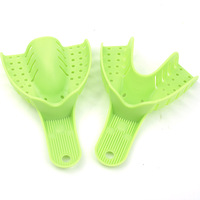 10 sztuk/zestaw dentystyczne tworzywo sztuczne stalowe wrażenie taca wrażenie siatka metalowa 10szt plastikowe materiały metalowe stomatologiczne łyżki wyciskowe 5